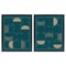 Stupell Industries Minimalist Teal Geometric 2 pc Framed Floater Canvas Wall Art Set Design by Vision Studio